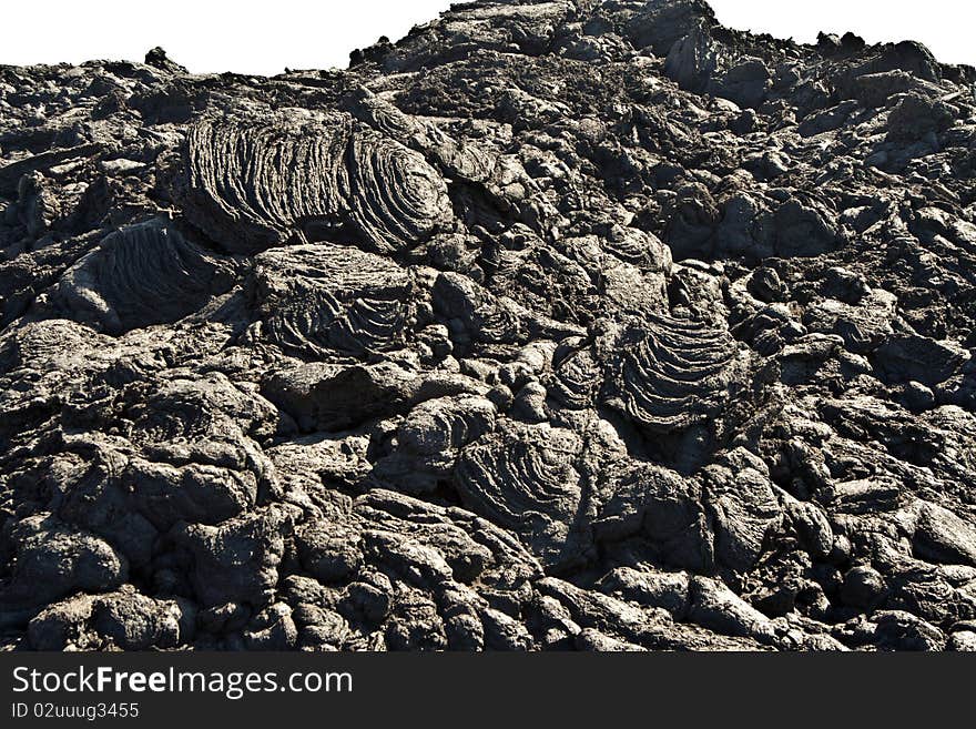 Cold volcanic flow in detail. Cold volcanic flow in detail