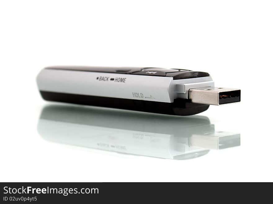 Mp3 player on white background