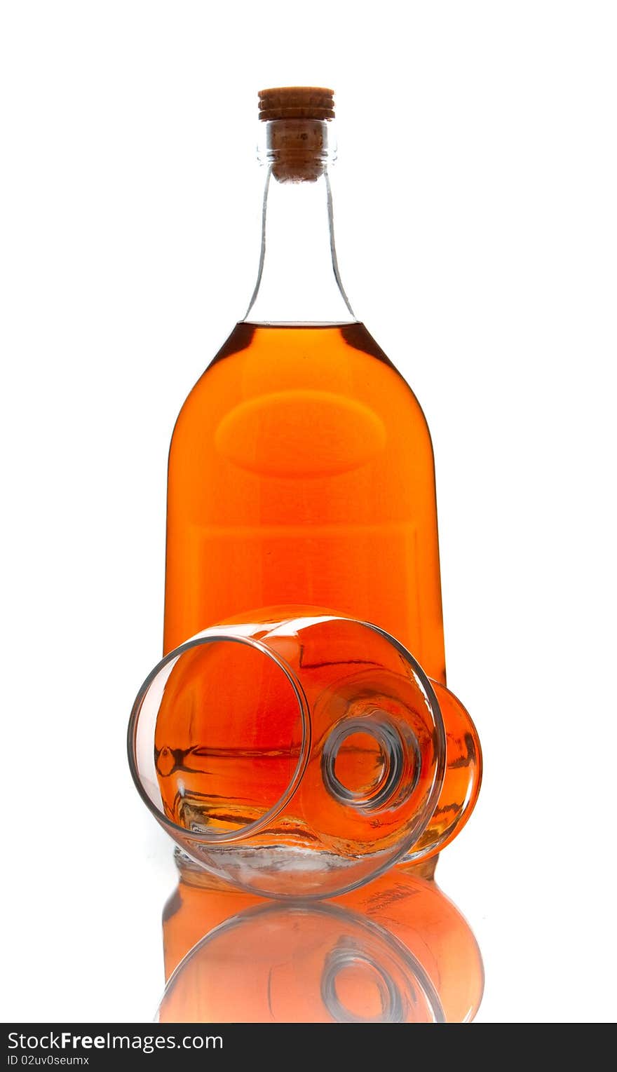 Cognac isolated on white background