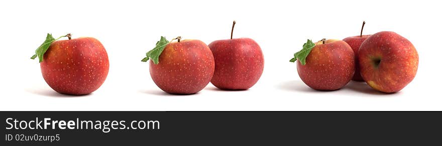 Fresh apples isolated on white background