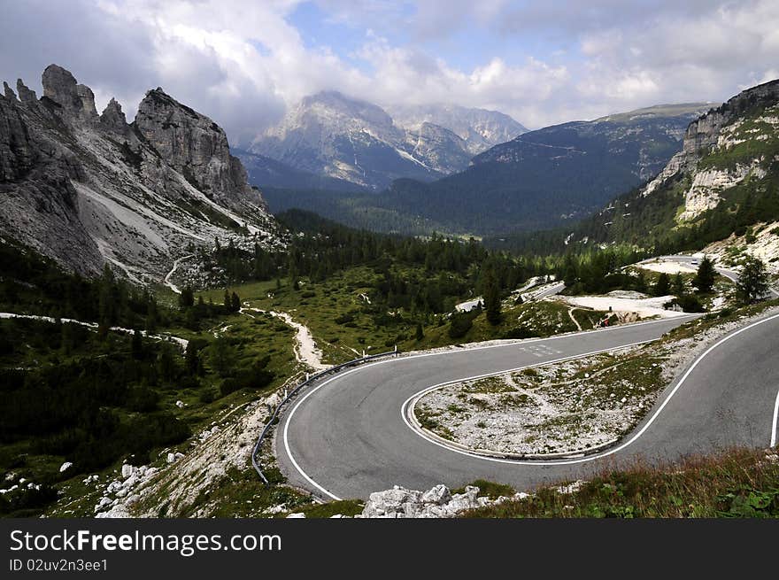 Landscape Dolomites of northern Italy