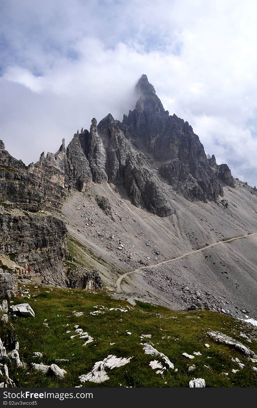 Landscape Dolomites of northern Italy - Monte Paterno. Landscape Dolomites of northern Italy - Monte Paterno