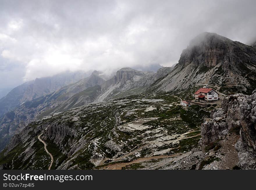 Landscape Dolomites of northern Italy - Tre Cime di Lavaredo