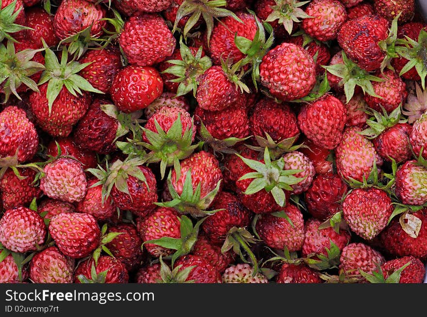 Ripe red strawberry for freshening juice with vitamines