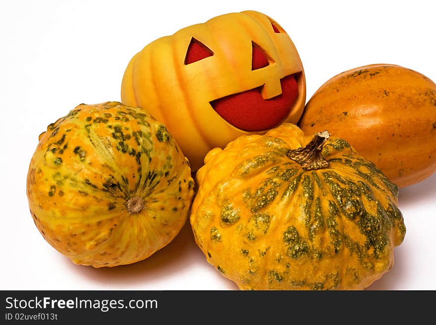 Funny Pumpkin in a boring group. Funny Pumpkin in a boring group