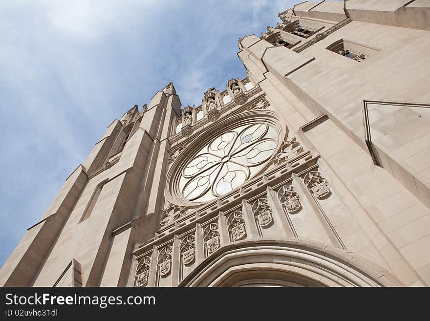 Catholic Cathedral in downtown detroit on woodward