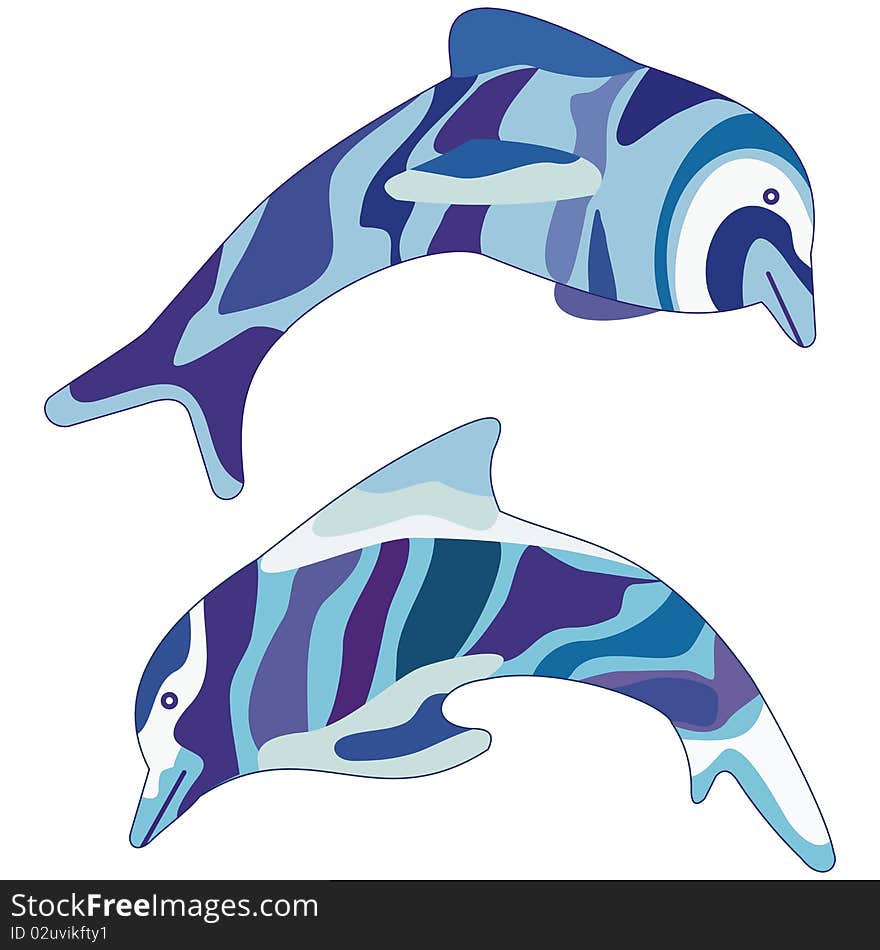 Dolphins jumping