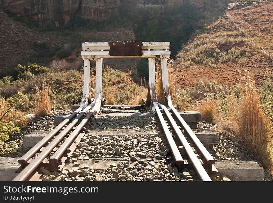 Abandoned railway tracks