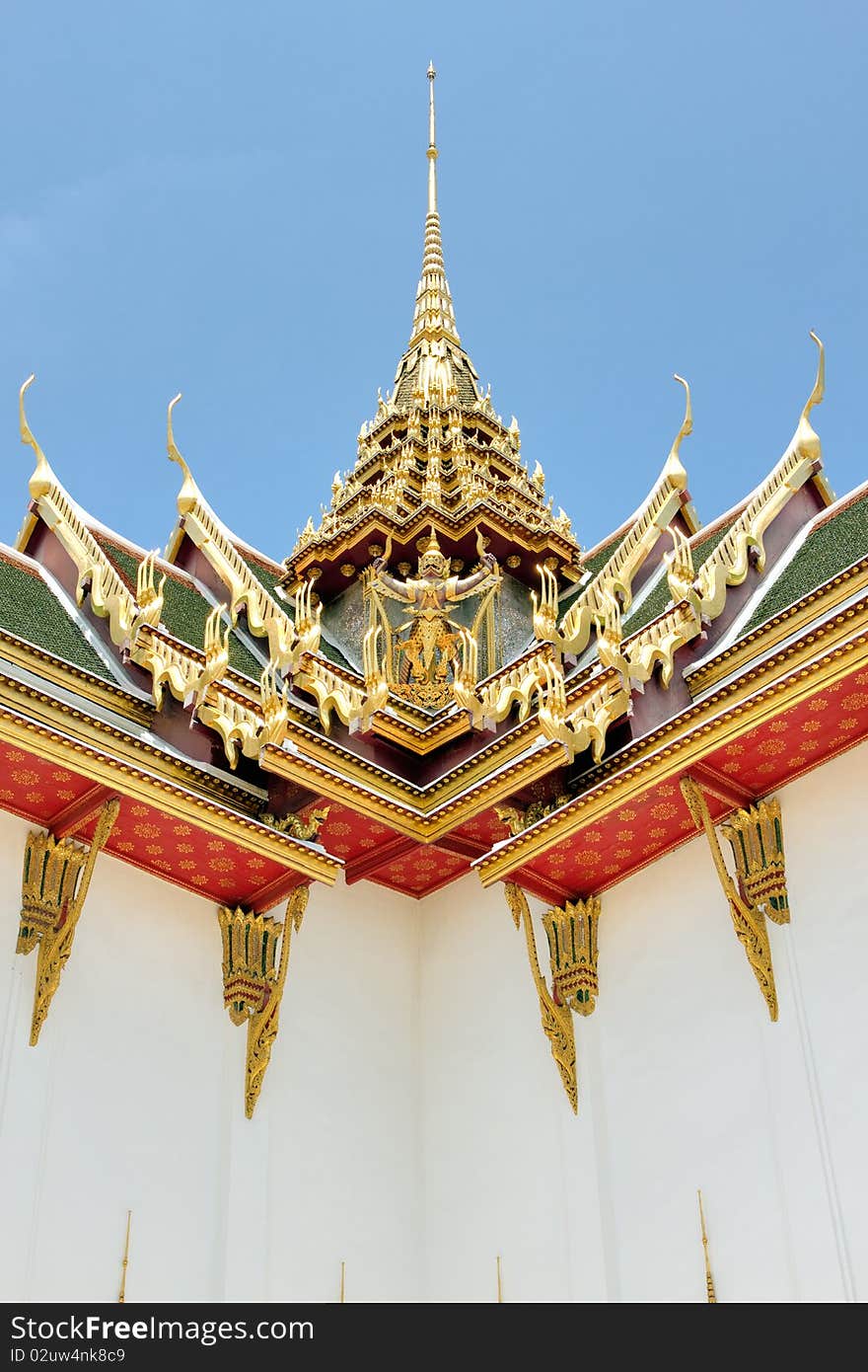 Garuda decorated roof of the royal grand palace. Garuda decorated roof of the royal grand palace