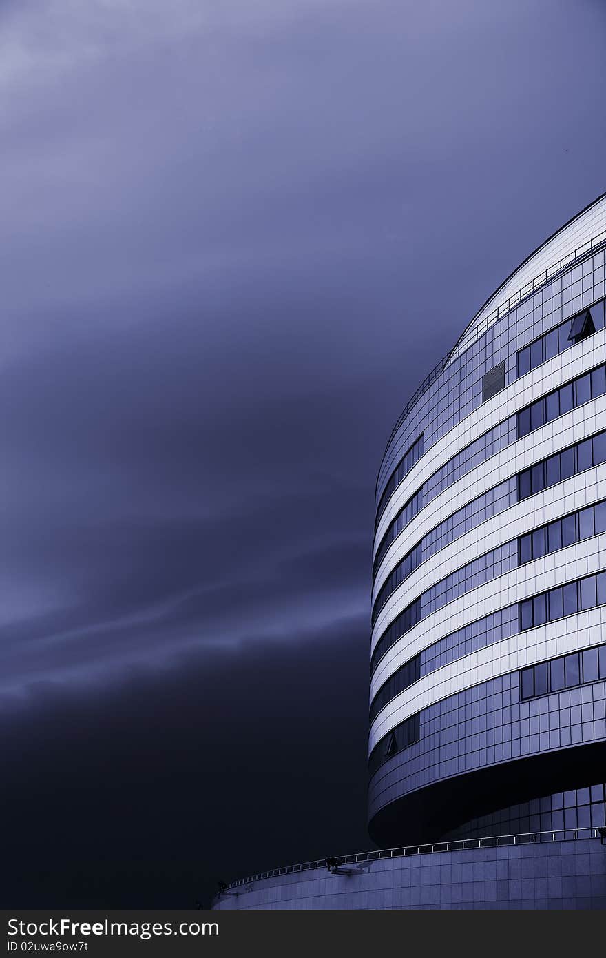 Minsk Arena during a bad weather.