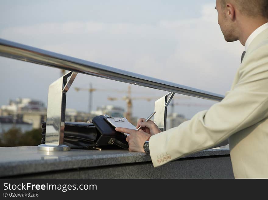 Portrait Of Businessman On The Street