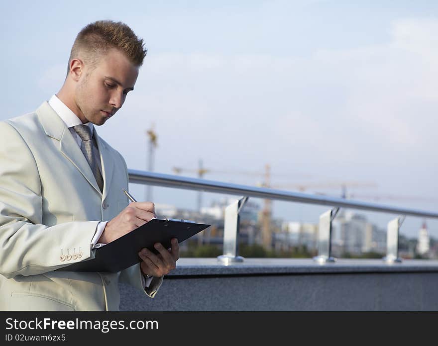 Portrait Of Businessman On The Street