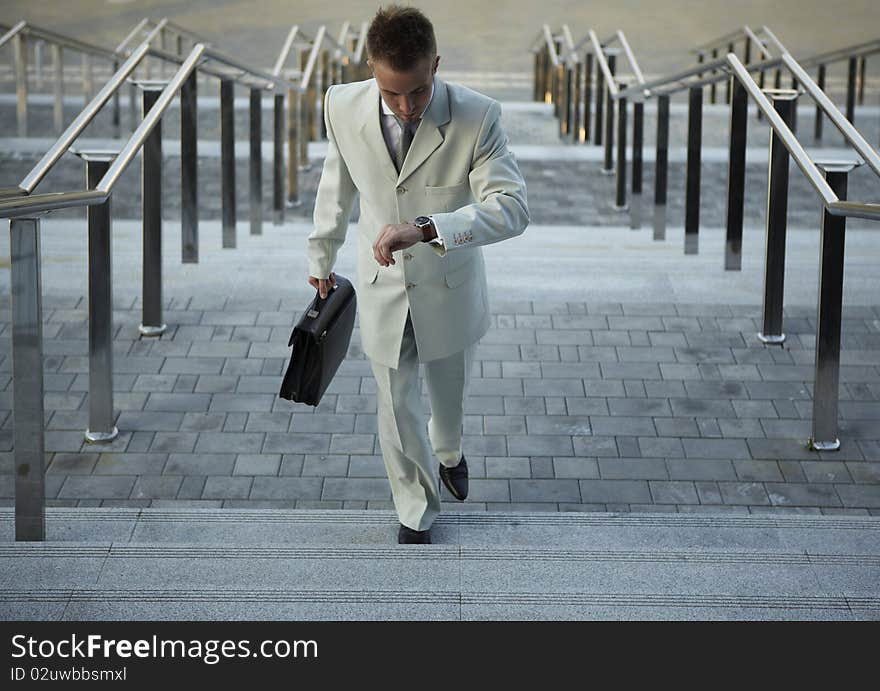 Portrait Of Businessman On The Street