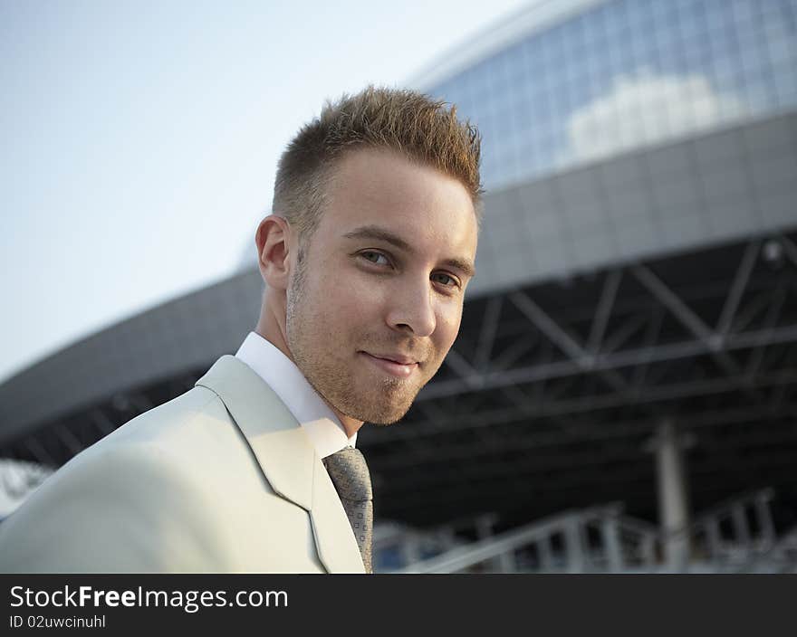 Portrait Of Businessman On The Street