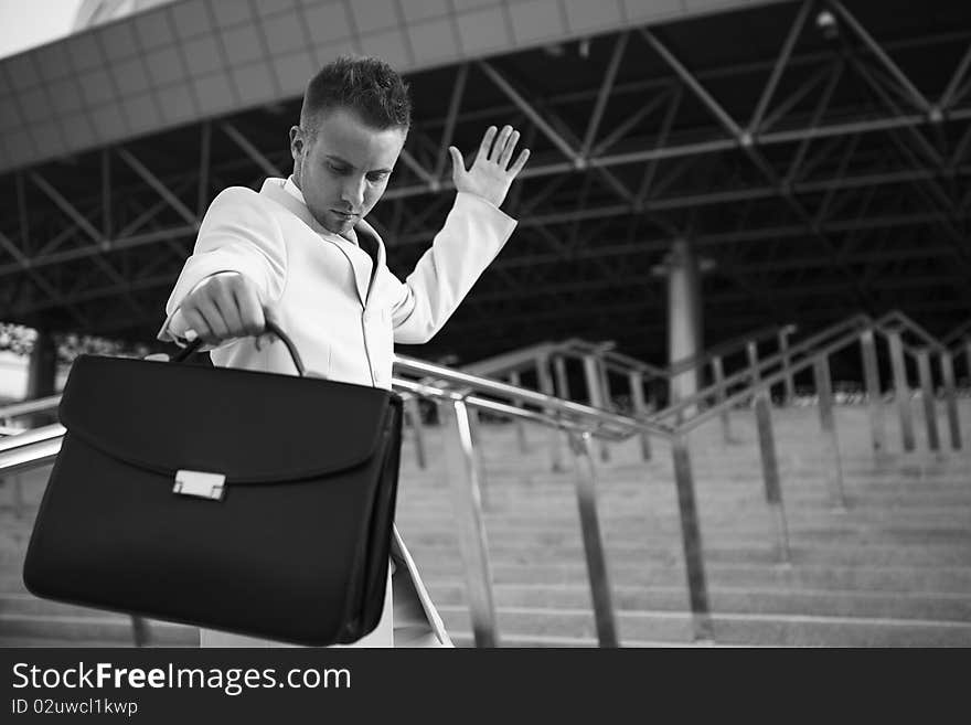 Portrait Of Businessman On The Street