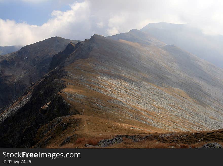 Clouds and shadows on top of Parang mountain. Clouds and shadows on top of Parang mountain.