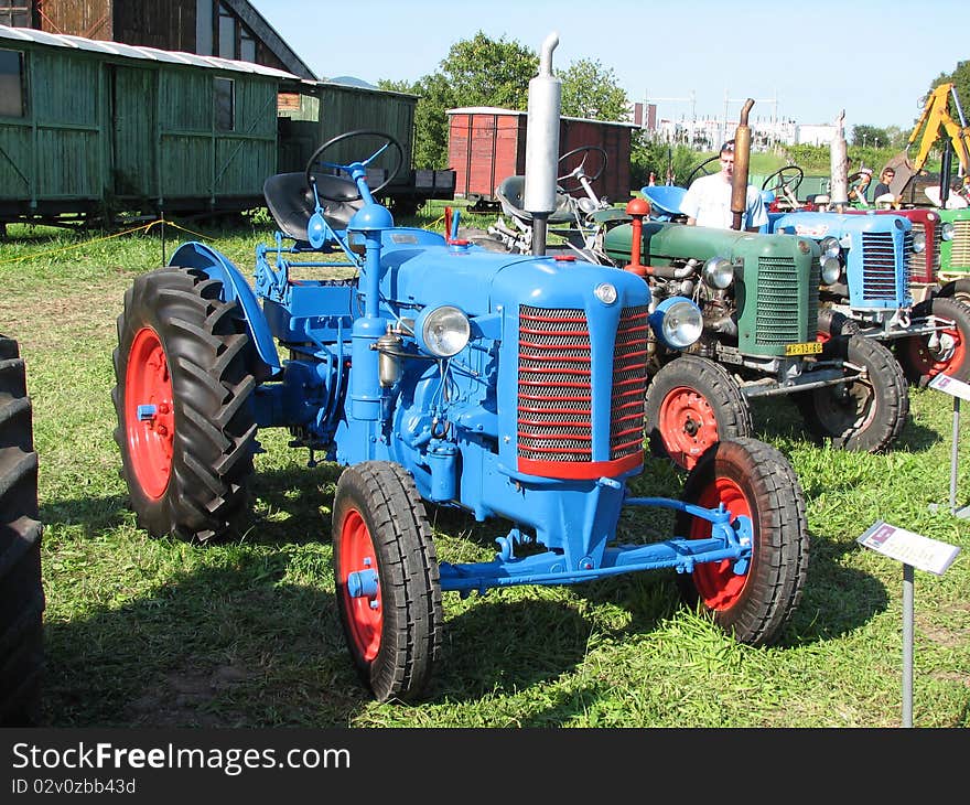 Sample of old tractors, exhibitions