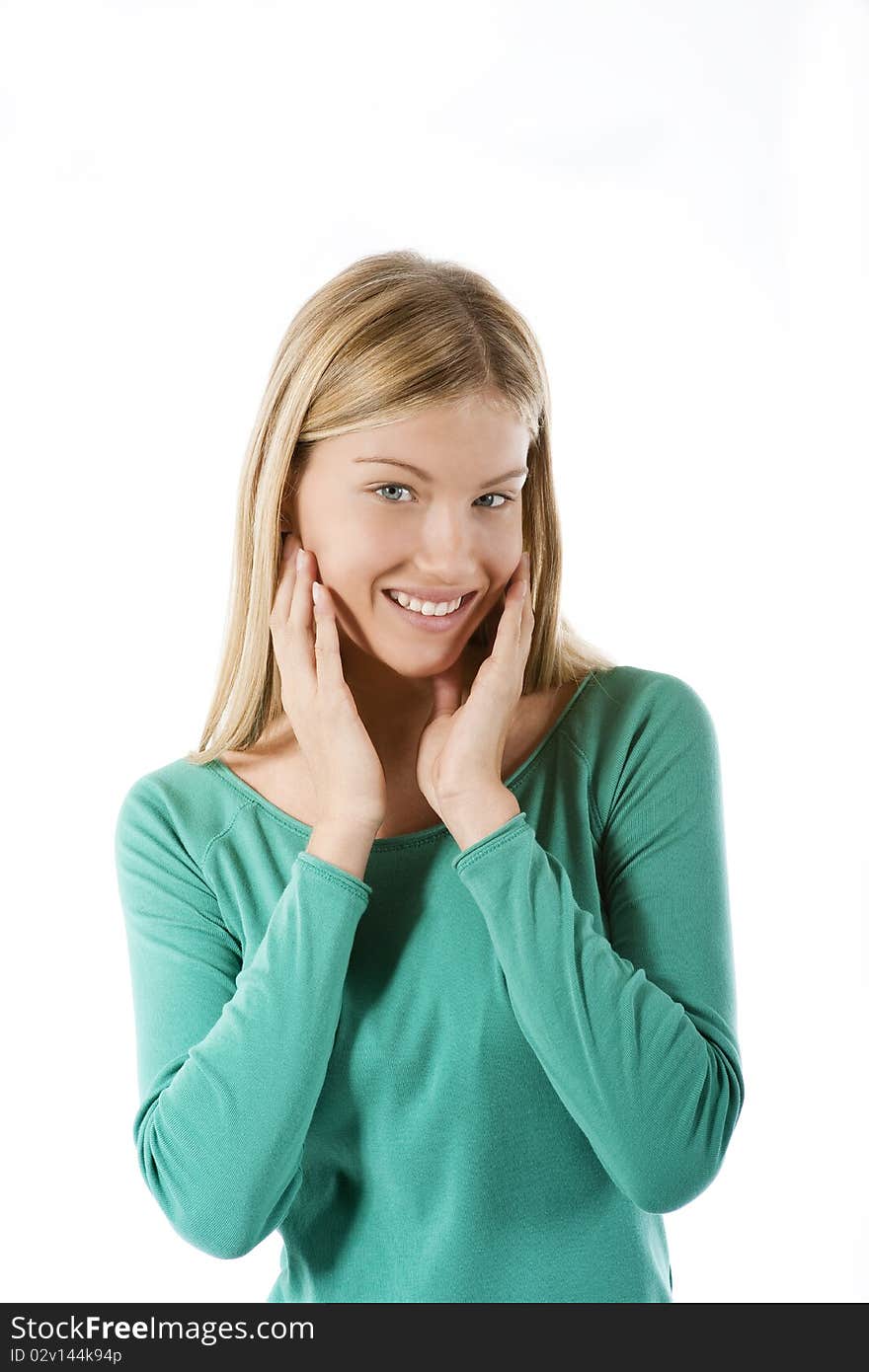 Beautiful young woman smiling