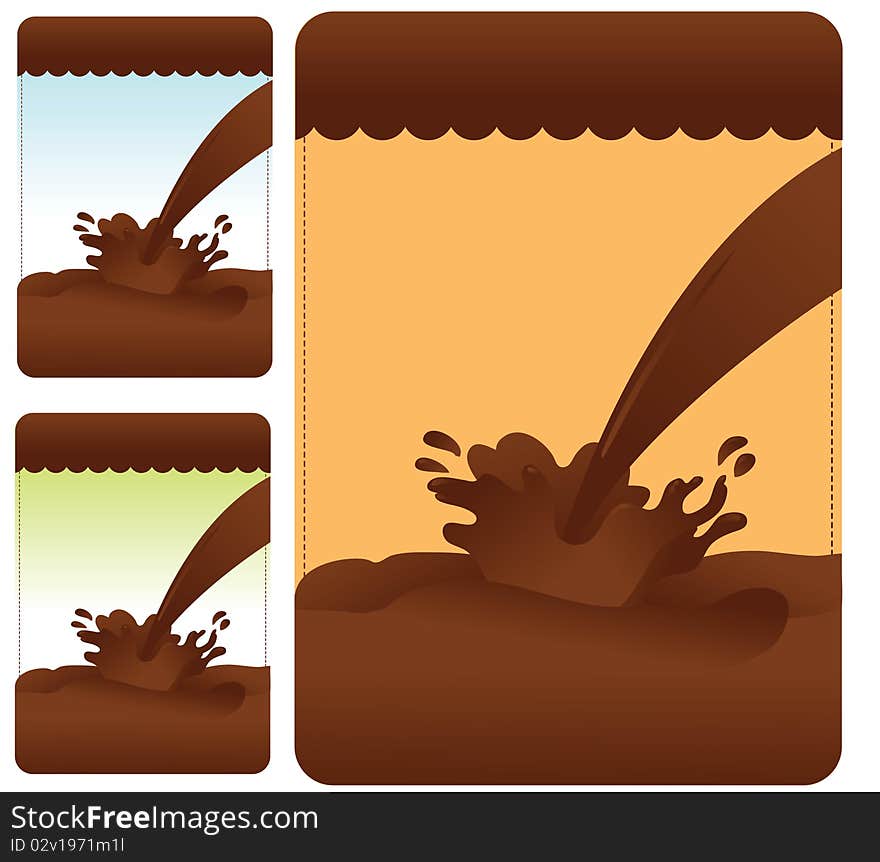 Set Of Chocolate Splash