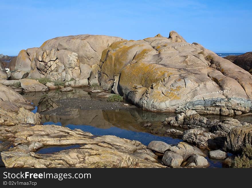 Rock pool near the sea at Paternoster, South Africa