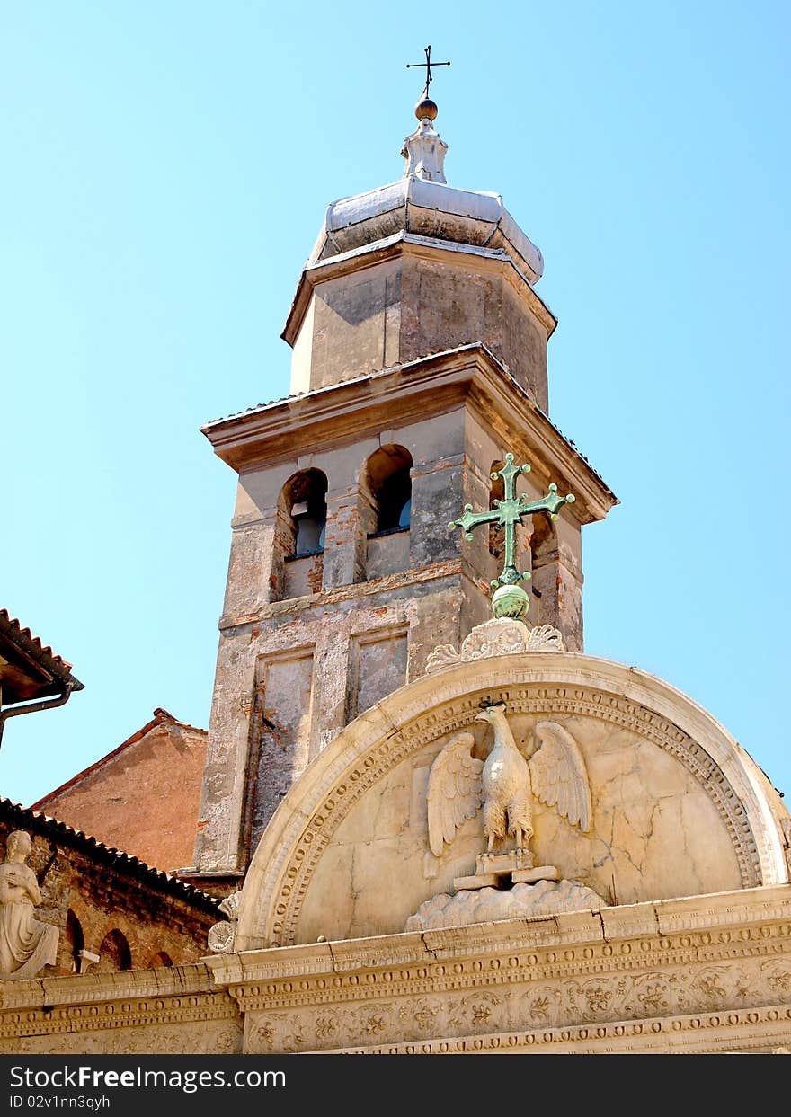 Church of San Trovaso Square in Venice, Italy. Church of San Trovaso Square in Venice, Italy