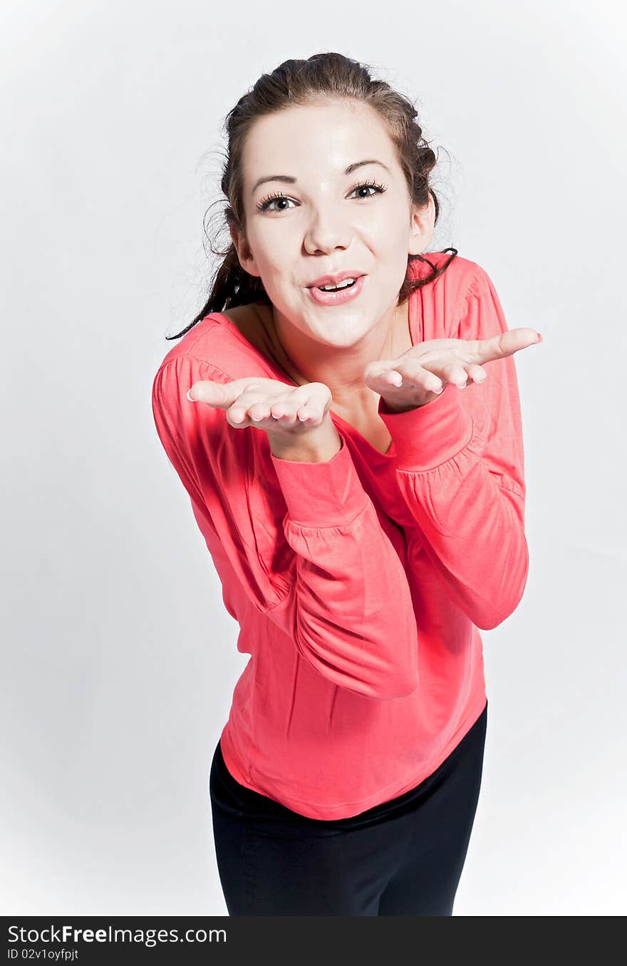 Young and lively girl posing