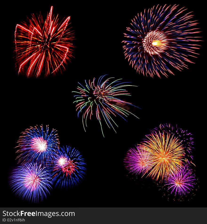 Colorful firework