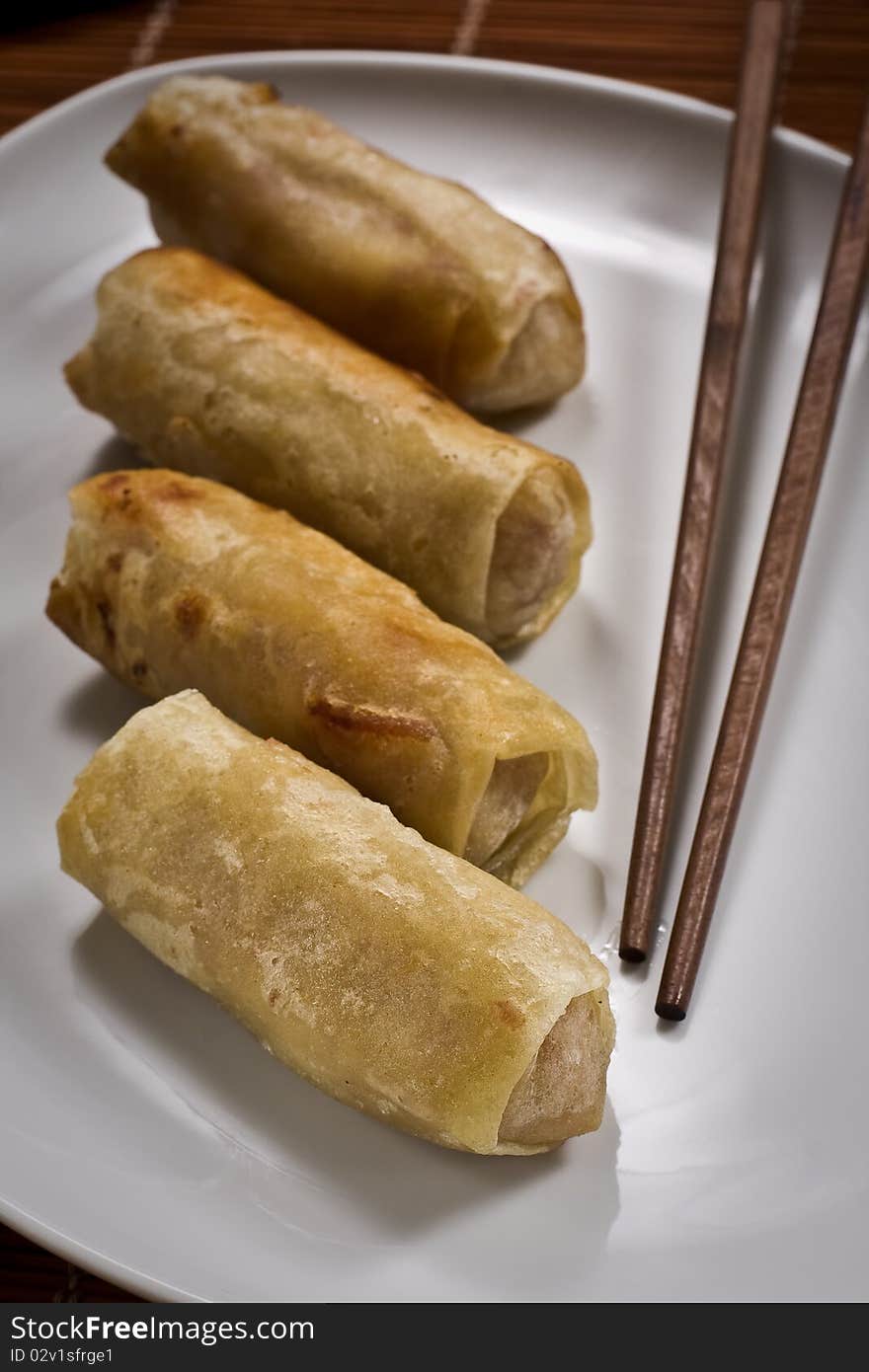 Spring rolls.