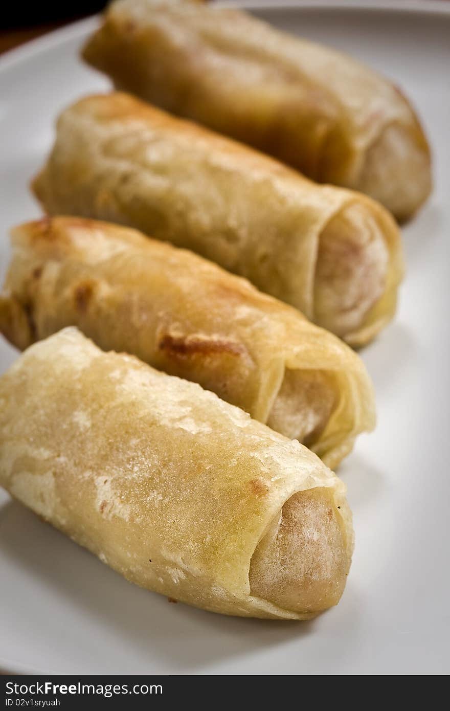 Spring rolls.