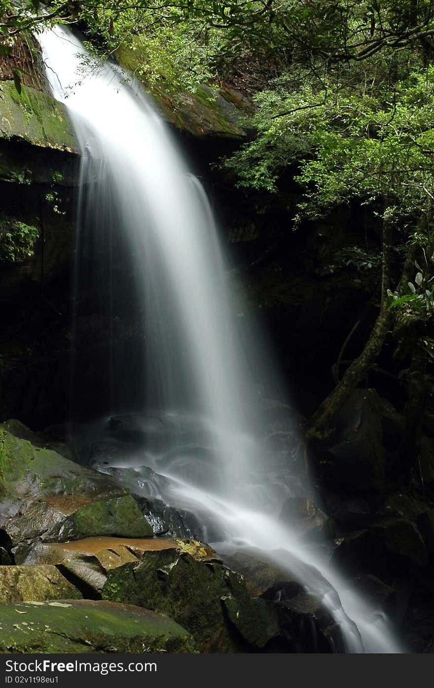 The beautiful waterfall at Phukraduang National Park in Thailand