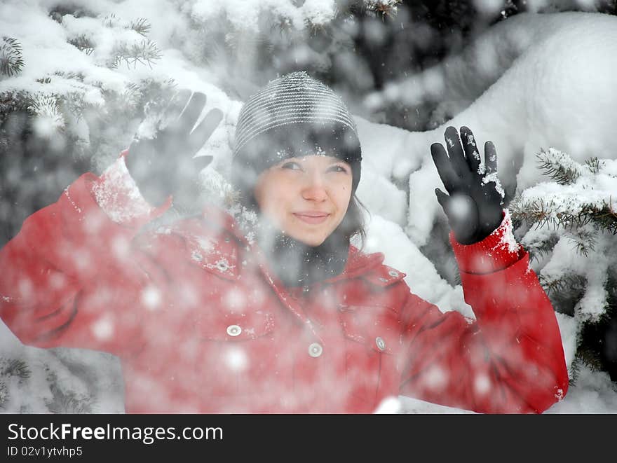 Snowfall during a winter time