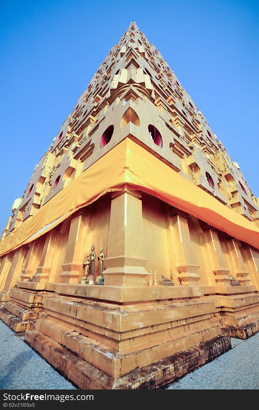 The temple at Sangkhlaburi, Kanchanaburi, Thailand