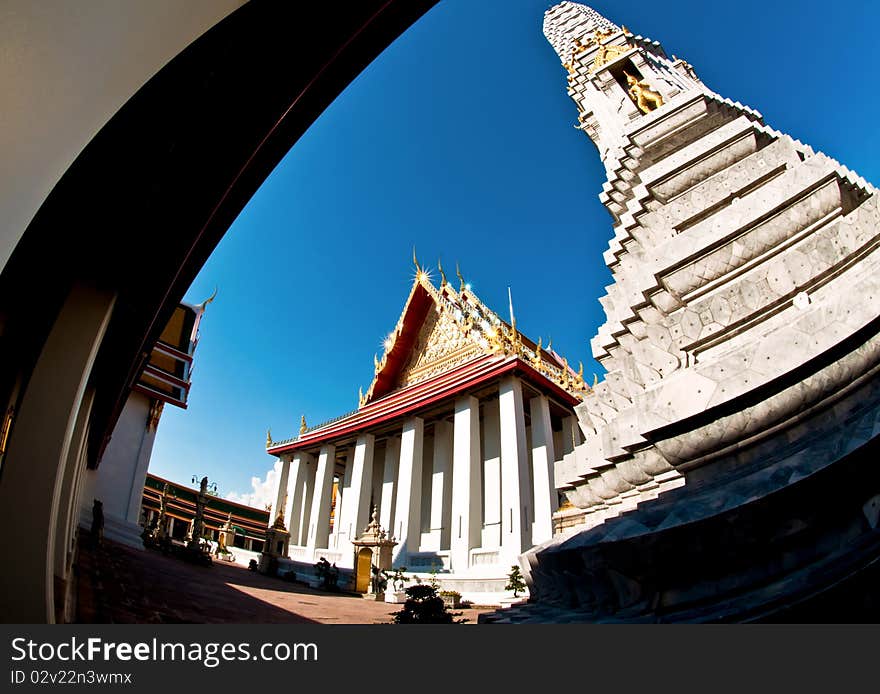 Temple at Bangkok in Thailand