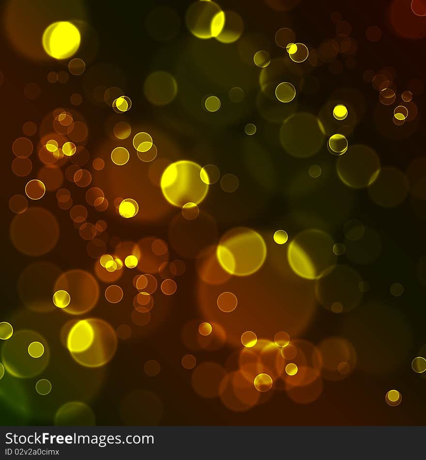 Abstract glowing circles on a colorful background