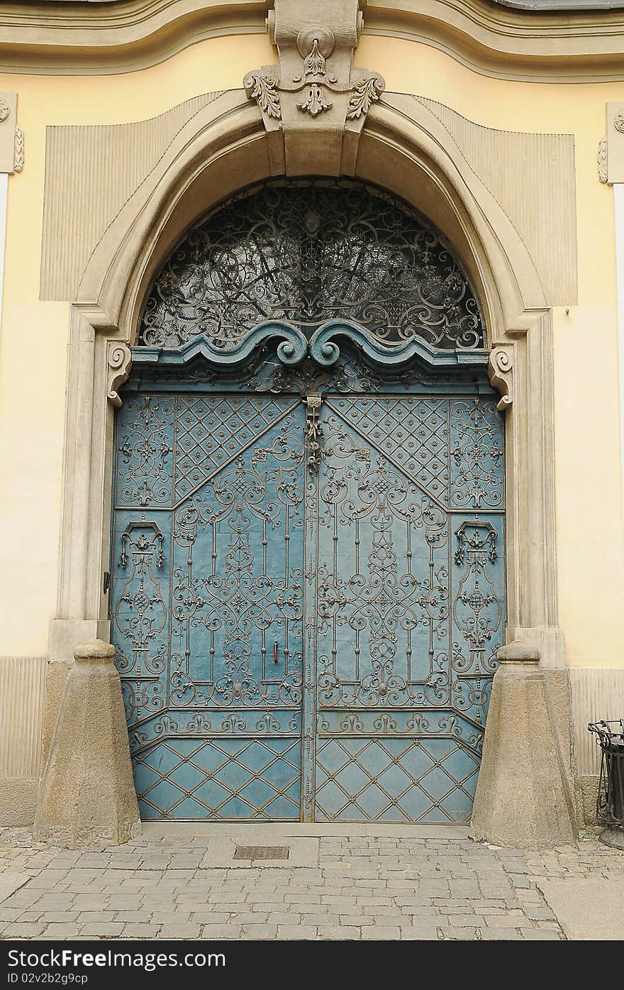 Blue old door