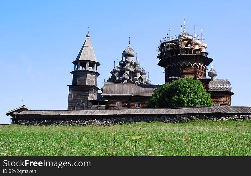 Beautiful Kizhi island on Onego lake on north of Russia. Woods architecture, museum. Beautiful Kizhi island on Onego lake on north of Russia. Woods architecture, museum.