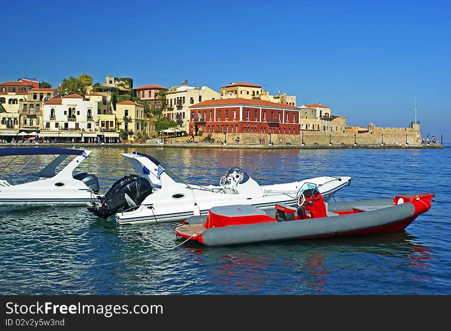 Quay in the Greek city