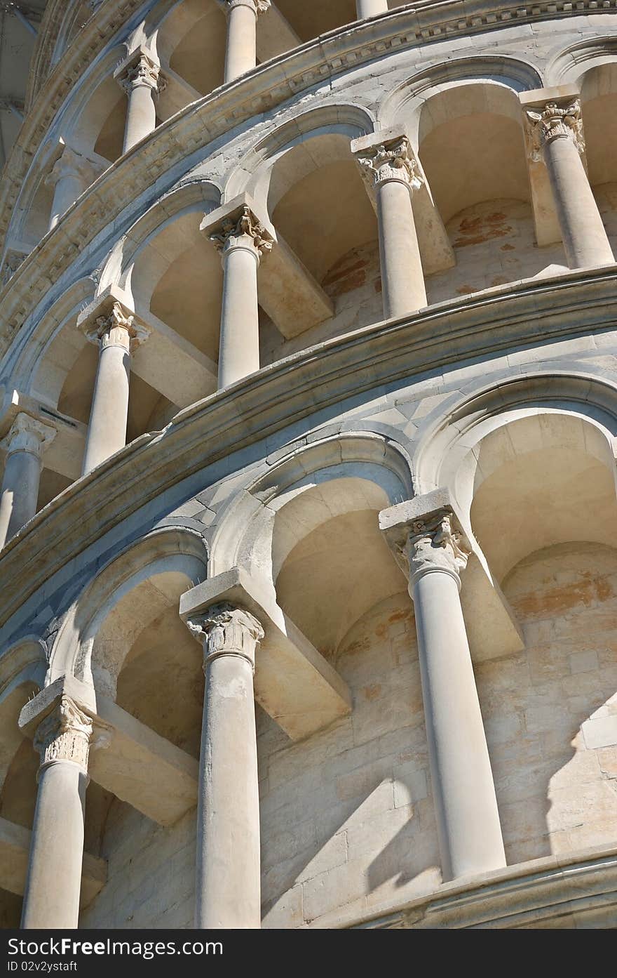 Fragment of Leaning Tower in Pisa, Italy. Fragment of Leaning Tower in Pisa, Italy.