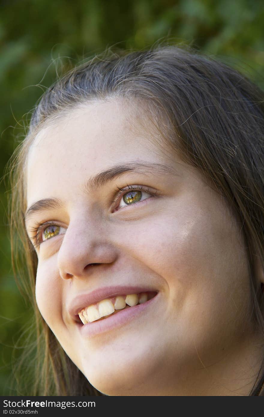 Portrait of a thoughtful young woman