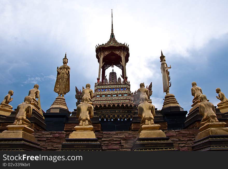 The temple in Samut songkhram Thailand.