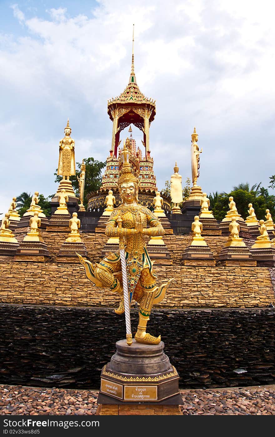 The temple in Samut songkhram Thailand.