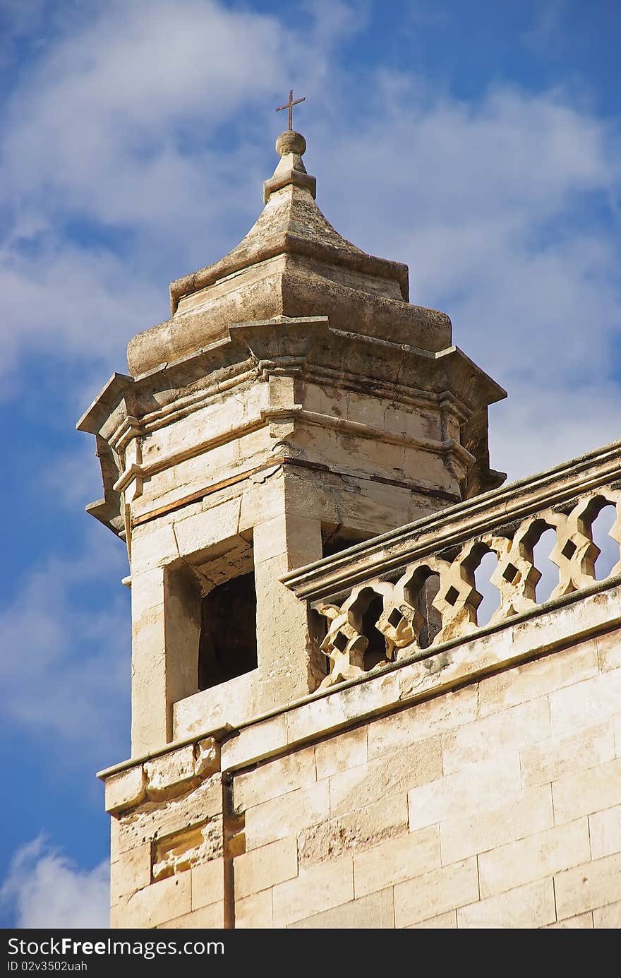 Tower of and old church in Europe. Tower of and old church in Europe