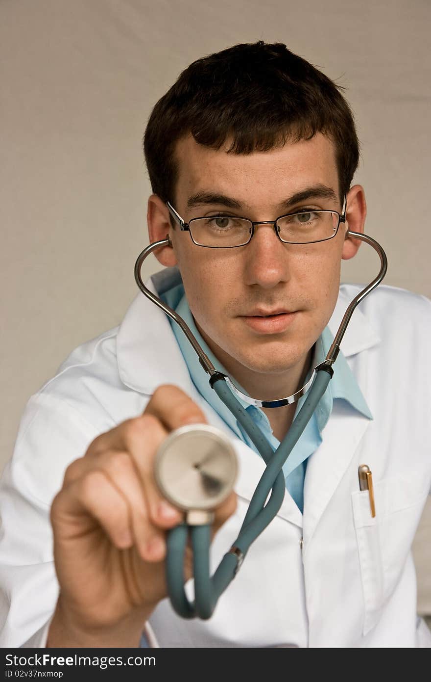 Young resident doctor