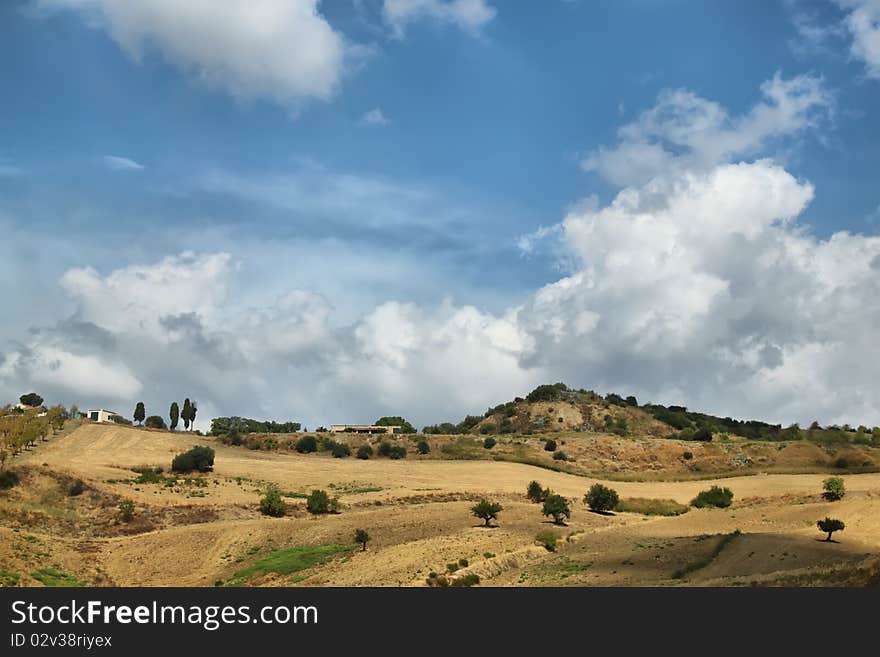 Photo of rural landscape in Sicily, Italy