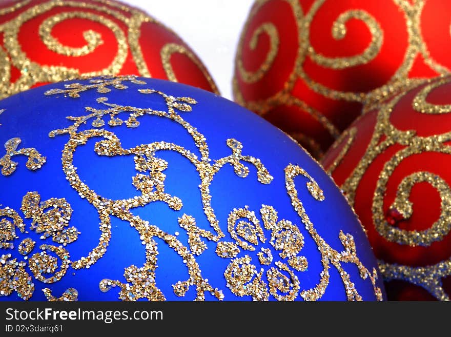 Christmas ornaments abstract of decorations. Christmas ornaments abstract of decorations