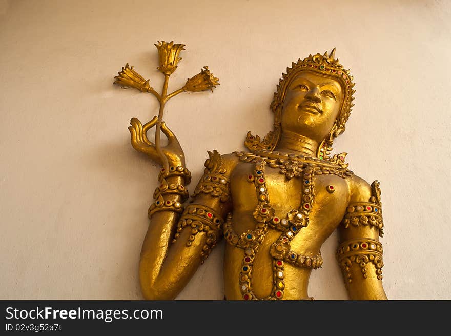 Native thai style on church in thai temple