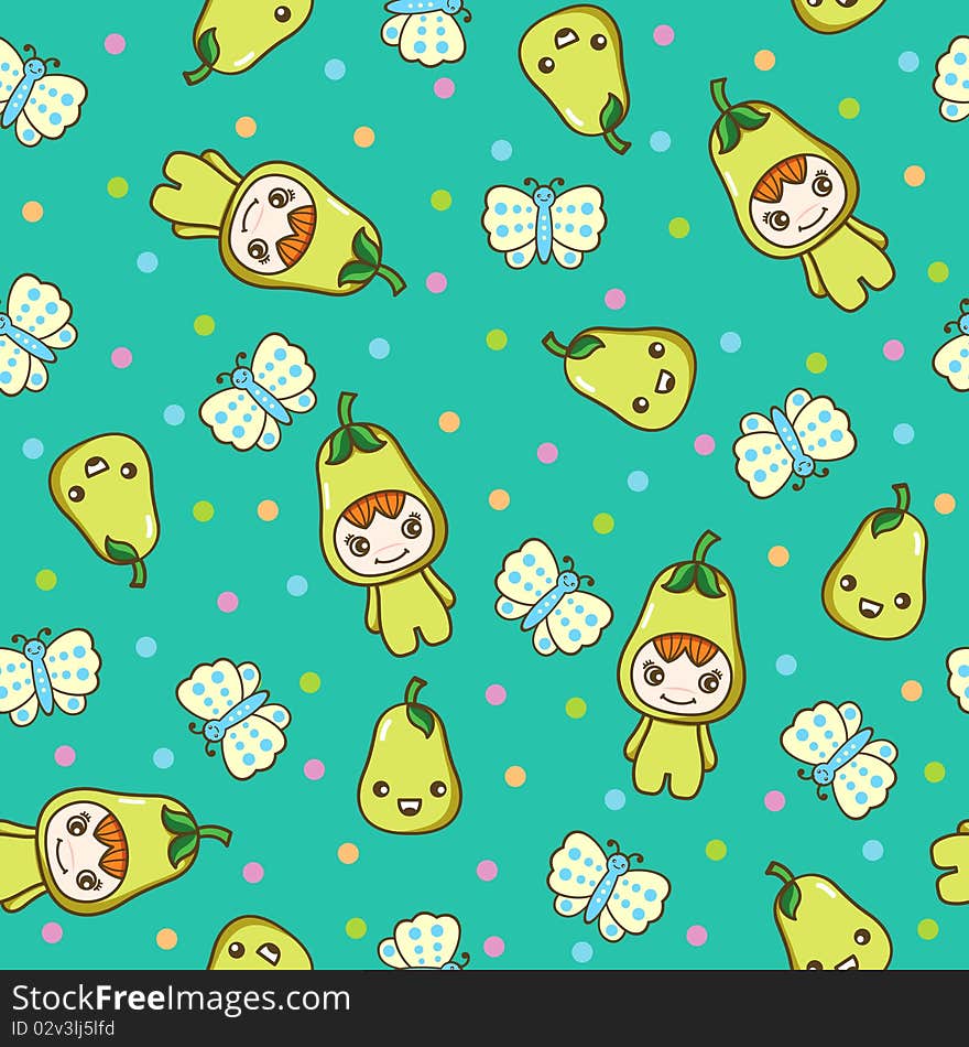 Illustration of seamless pattern in cartoon style. easy to repeat as wallpaper. Illustration of seamless pattern in cartoon style. easy to repeat as wallpaper.