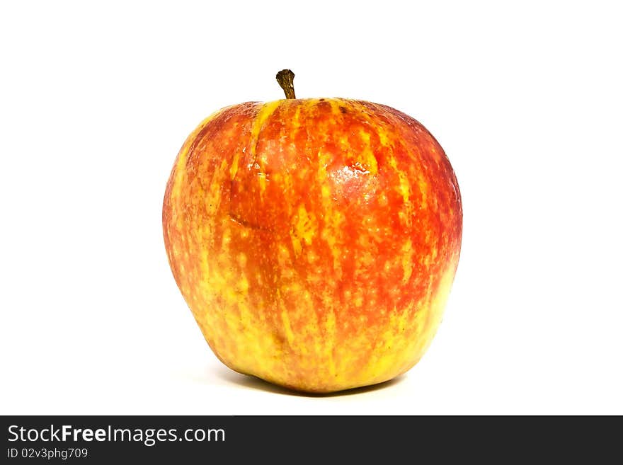 Apple on the white background