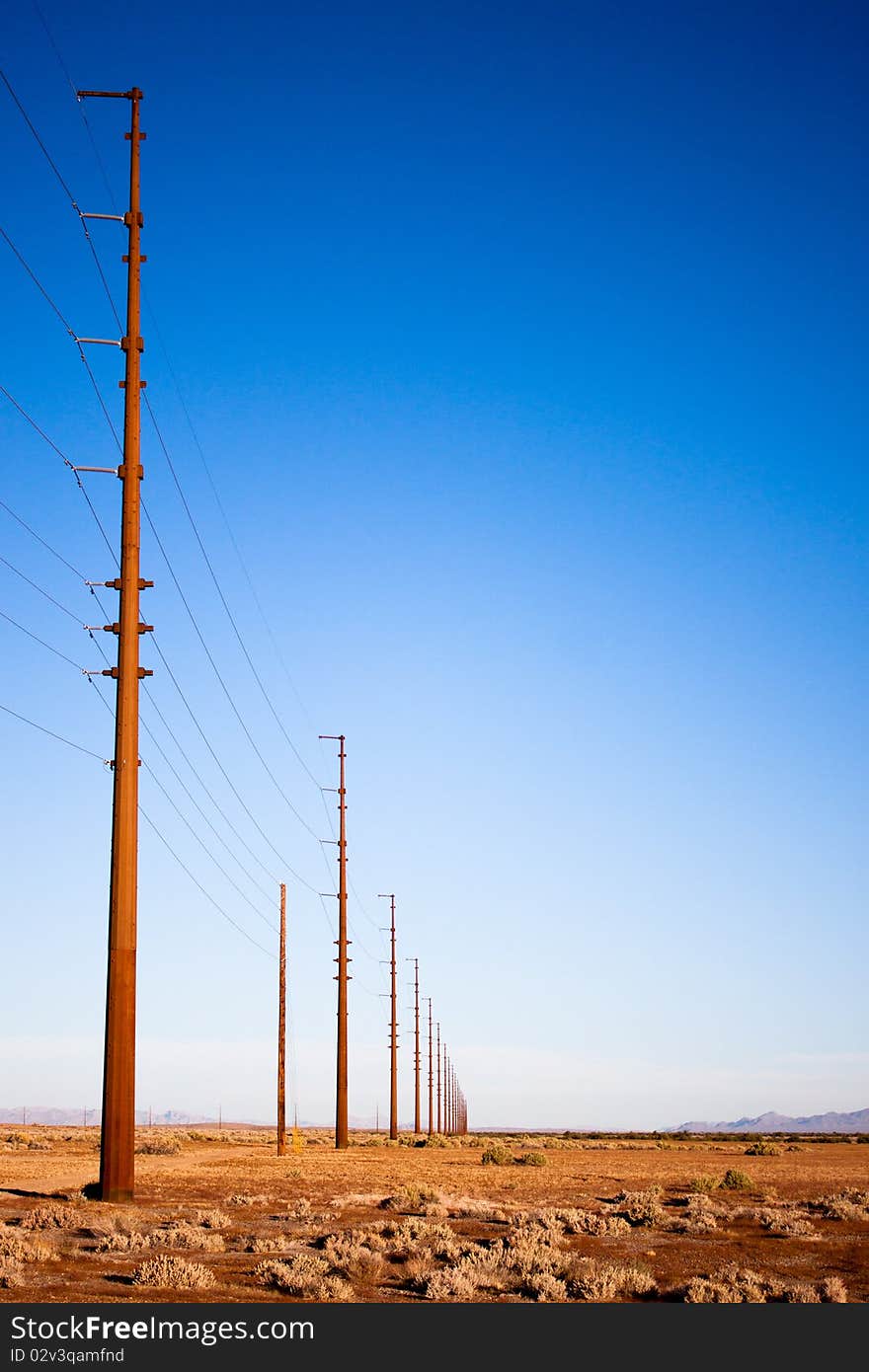 The power lines and cables. The power lines and cables