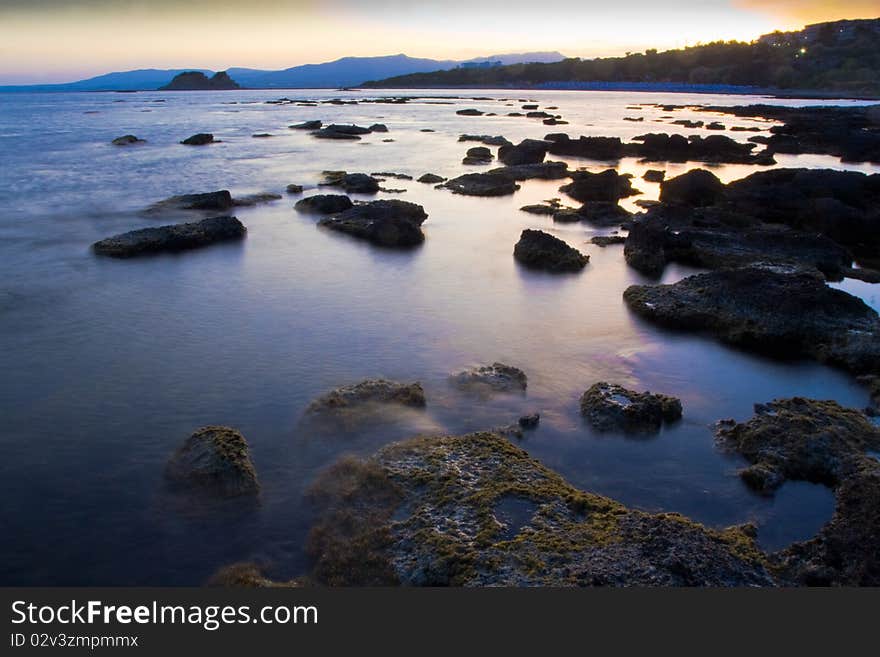 Sunset on the Mediterranean Sea